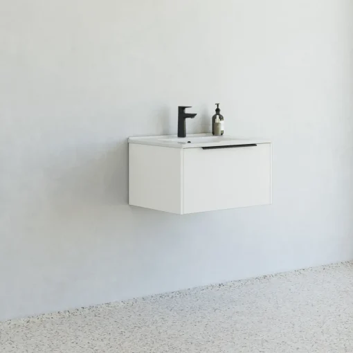 Hot Scanbad NOW vaskeskab m/én skuffe 33,8x61x45,5 mat hvid glat front