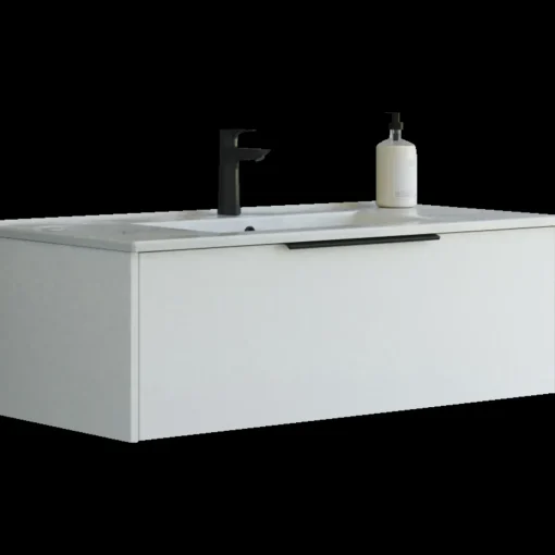 Hot Scanbad NOW vaskeskab m/én skuffe 33,8x61x45,5 mat hvid glat front