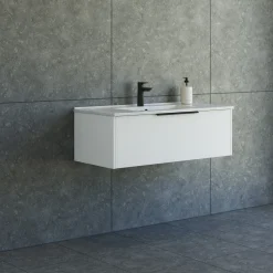 Hot Scanbad NOW vaskeskab m/én skuffe 33,8x61x45,5 mat hvid glat front
