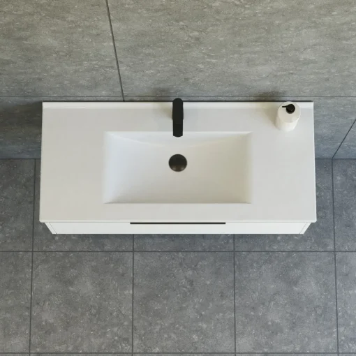 Hot Scanbad NOW vaskeskab m/én skuffe 33,8x61x45,5 mat hvid glat front