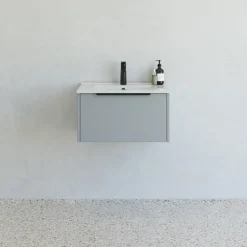 Vaskeskabe^Scanbad NOW vaskeskab m/én skuffe 33,8x61x45,5 mat lyseblå glat front