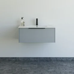 Vaskeskabe^Scanbad NOW vaskeskab m/én skuffe 33,8x61x45,5 mat lyseblå glat front