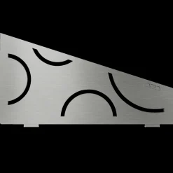 Sæbehylder^Schlüter hylde firkantet curve, børstet stål