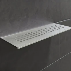 Sæbehylder^Schlüter hylde rektangulær square, børstet stål