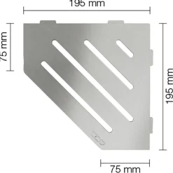 Sæbehylder^Schlüter Wave sæbehylde femkantet børstet rustfrit stål 195x195 mm