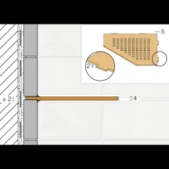 Sæbehylder^Schlüter Wave sæbehylde femkantet børstet rustfrit stål 195x195 mm