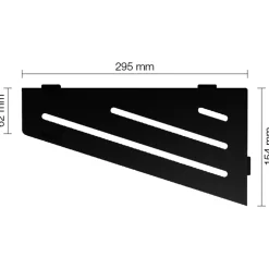 Best Schlüter Wave sæbehylde firkantet farvebelagt aluminium matsort 154x295 mm