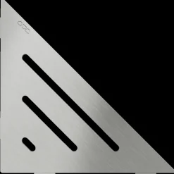 Schlüter Wave sæbehylde trekantet børstet rustfrit stål 210x210 mm