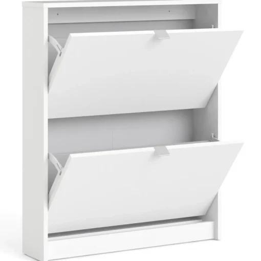 Tvilum Garderobe|Tilbehør Til Kontor Og Værksted^Shoes skoskab m/2 klaplåger hvid