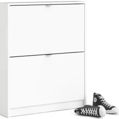 Tvilum Garderobe|Tilbehør Til Kontor Og Værksted^Shoes skoskab m/2 klaplåger hvid