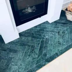 Sale Sildebensfliser Marmor Verde Guatemala grønlig 6x40x1,2 cm