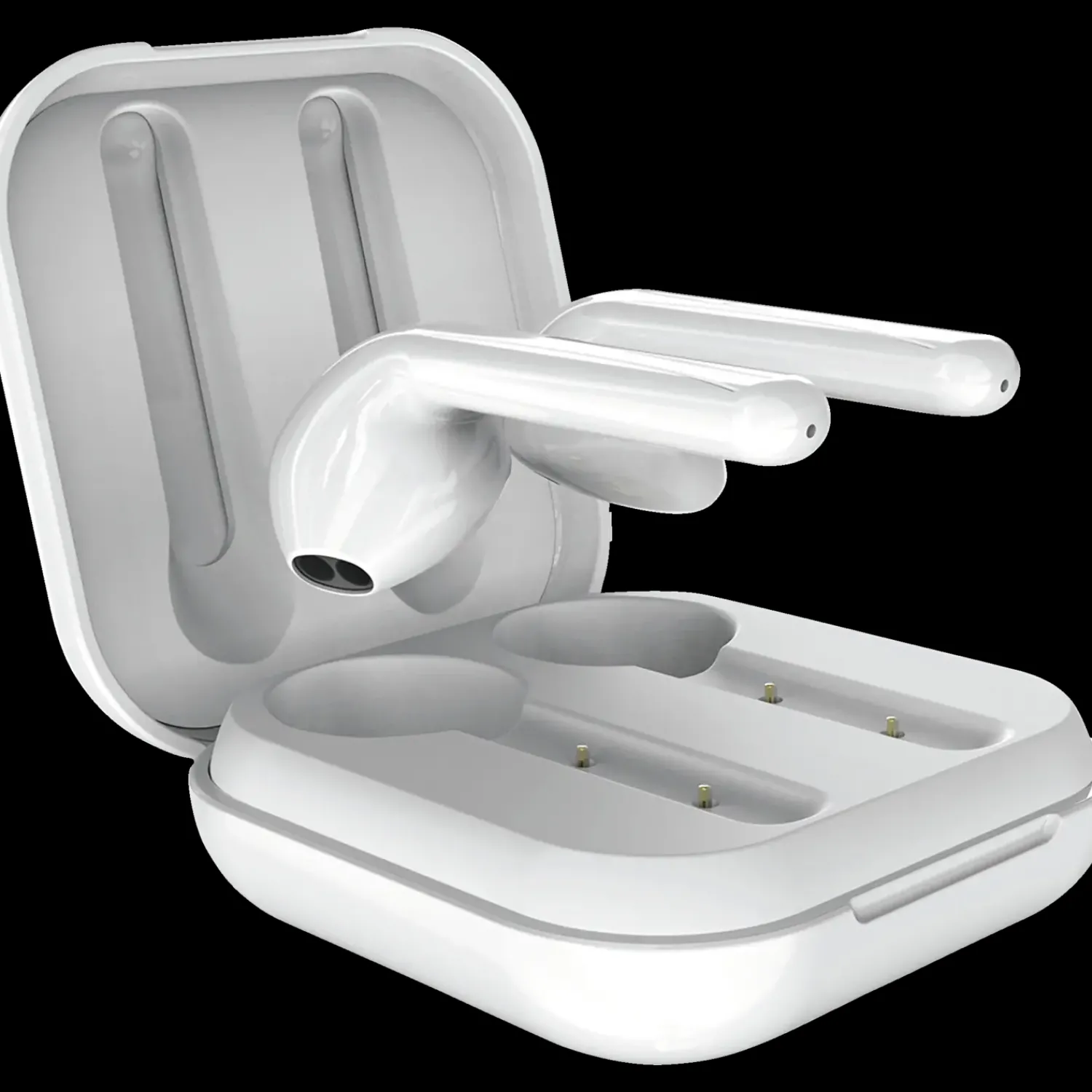 Høreværn^Slim Pod høretelefoner m/bluetooth og opladnigsbase hvid