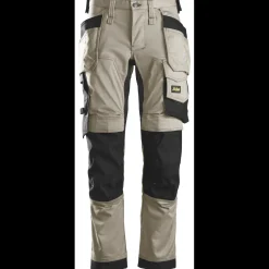 Snickers Arbejdsbukser^Allroundwork arbejdsbukser med hylsterlommer stretch khaki/sort str. 52
