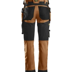 Hot Snickers Allroundwork arbejdsbukser med hylsterlommer stretch brun/sort str. 48