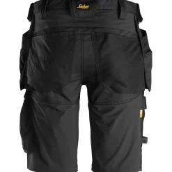 Best Snickers Allroundwork arbejdsshorts med hylsterlommer stretch sort str. 48