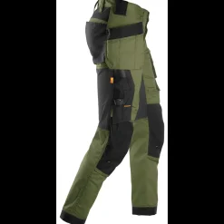 Snickers Arbejdsbukser^AllroundWork stretchbukser khaki grøn/sort str. 52