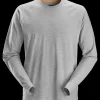 New Snickers Allroundwork t-shirt langærmet lys gråmeleret str. 3XL