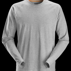 New Snickers Allroundwork t-shirt langærmet lys gråmeleret str. 3XL