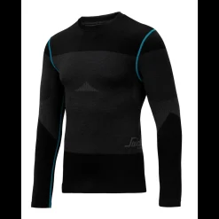 Best Snickers Litework trøje langærmet sømløse sort/grå str. 2XL