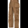 Snickers Workwear håndværkerbukser med hylsterlommer Canvas+ brun/sort str. 50