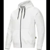 Snickers Workwear hættetrøje med lynlås hvid str. S