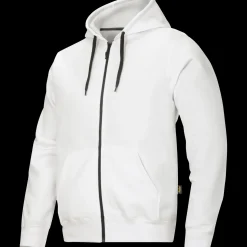 Snickers Workwear hættetrøje med lynlås hvid str. S