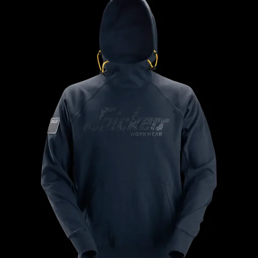 Best Snickers Workwear hættetrøje logo navy str. S