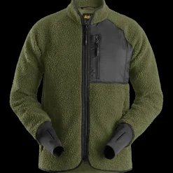 Hot Snickers Workwear pile jakke khaki/ sort str. L