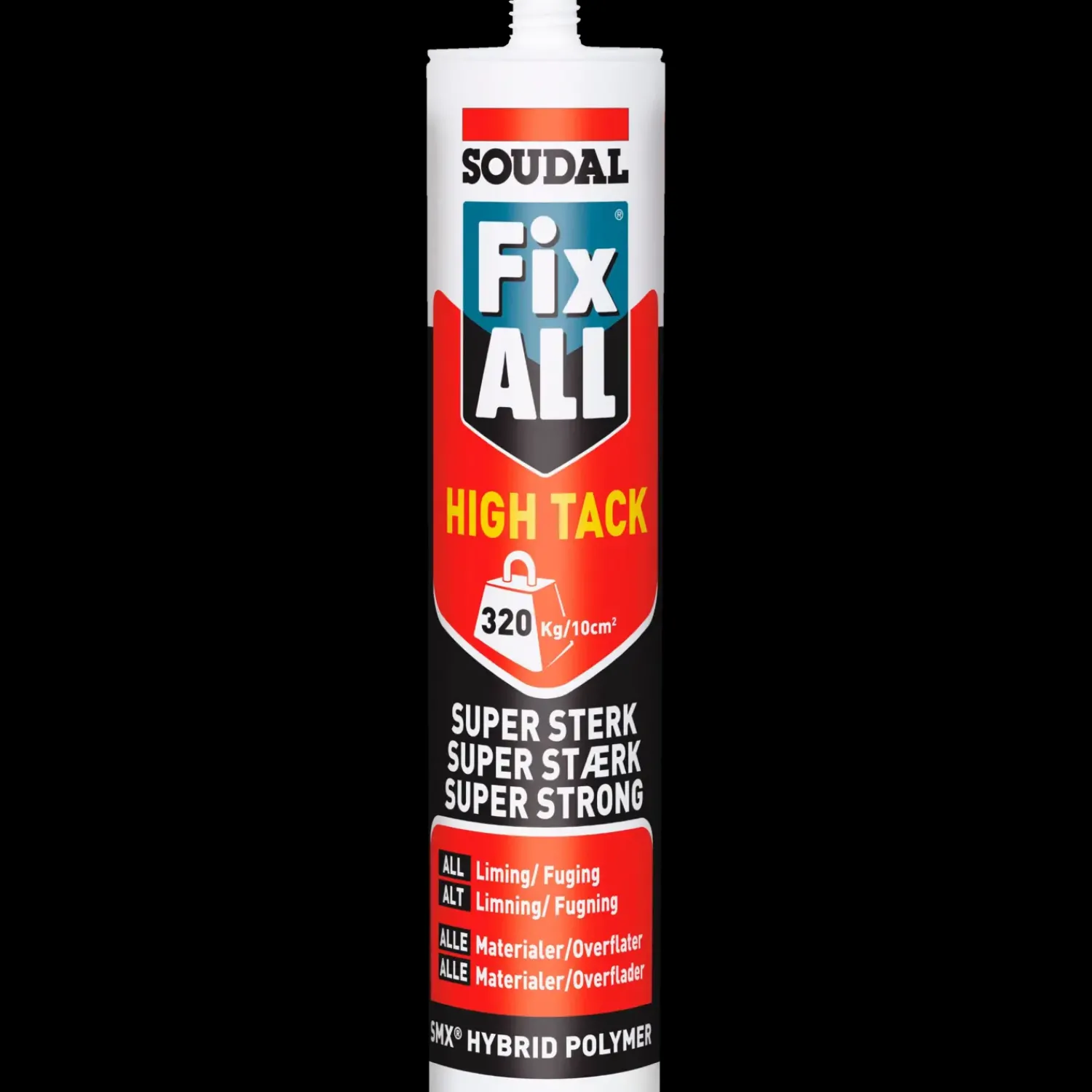 Clearance Soudal Montagelim Fix All High Tack hvid 290 ml