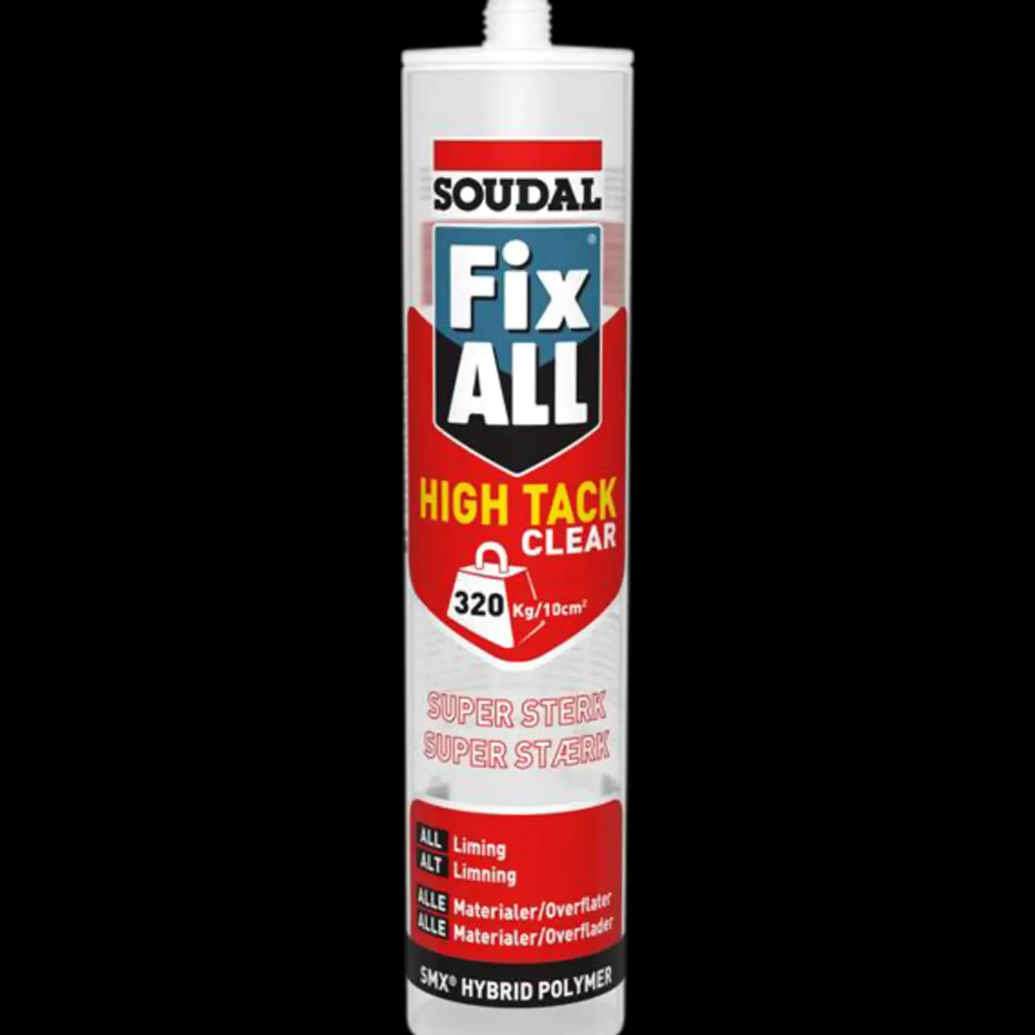 Clearance Soudal Montagelim Fix All High Tack hvid 290 ml