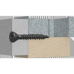 New Spit P-Screw FWS fibergipsskrue løse 3,9x40 mm sort elforz. 1000 stk