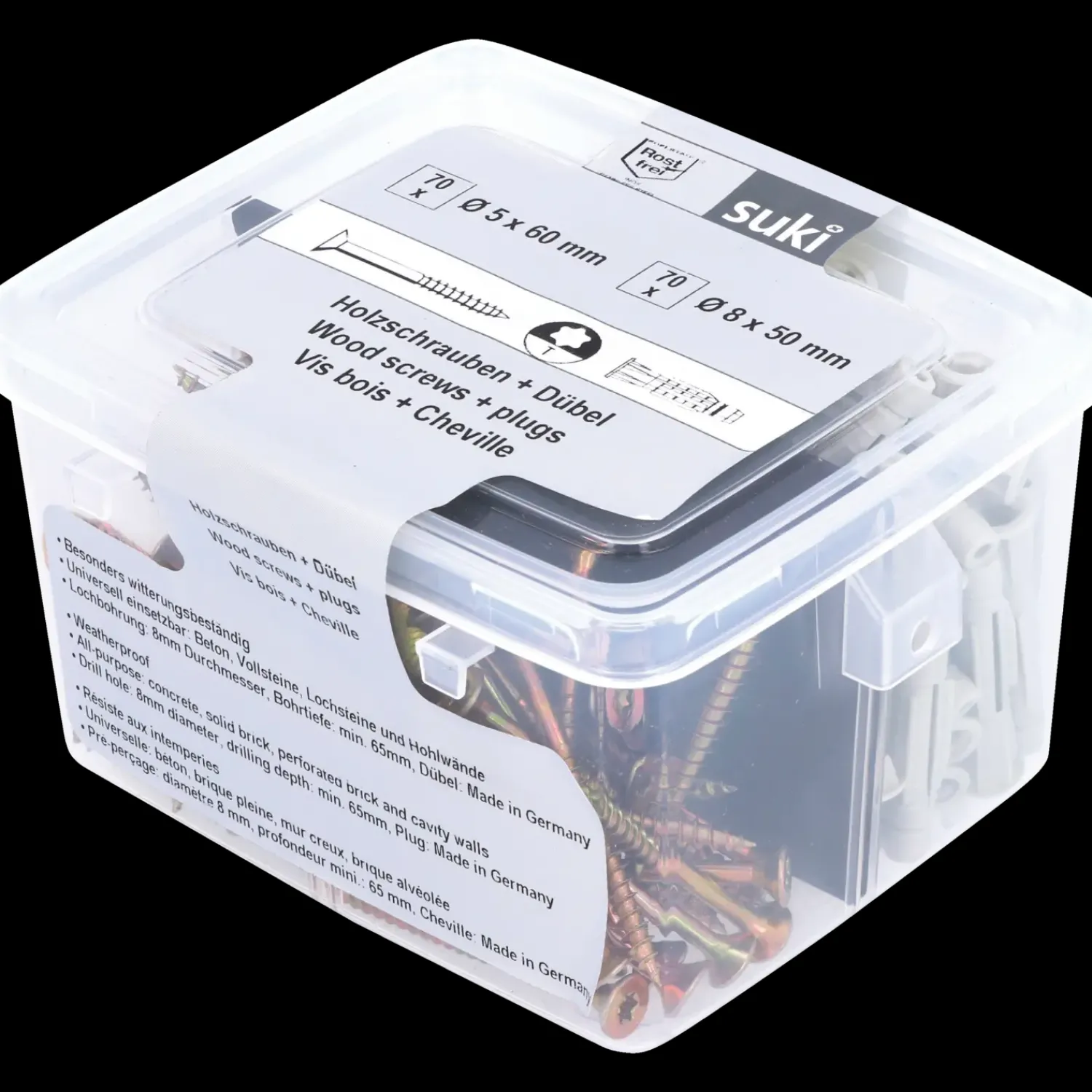 Clearance Suki Spånpladeskruer 5,0x60 mm A2 70 stk