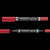 Staedtler Kontorartikler|Tilbehør Til Kontor Og Værksted^permanent marker rød duo fin/mellem