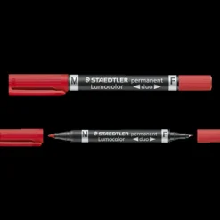 Staedtler Kontorartikler|Tilbehør Til Kontor Og Værksted^permanent marker rød duo fin/mellem