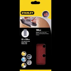 Sliberondeller Og Slibeark^Stanley White Alox K40 slibeark 93x230 mm 5 stk