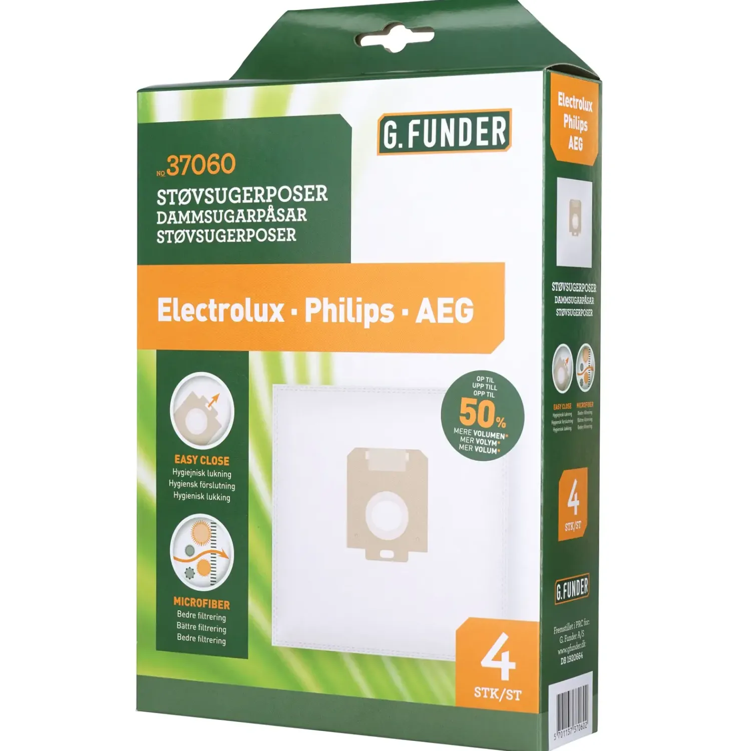 Outlet Støvsugerposer t/Electrolux 4 stk inkl. 1 filter