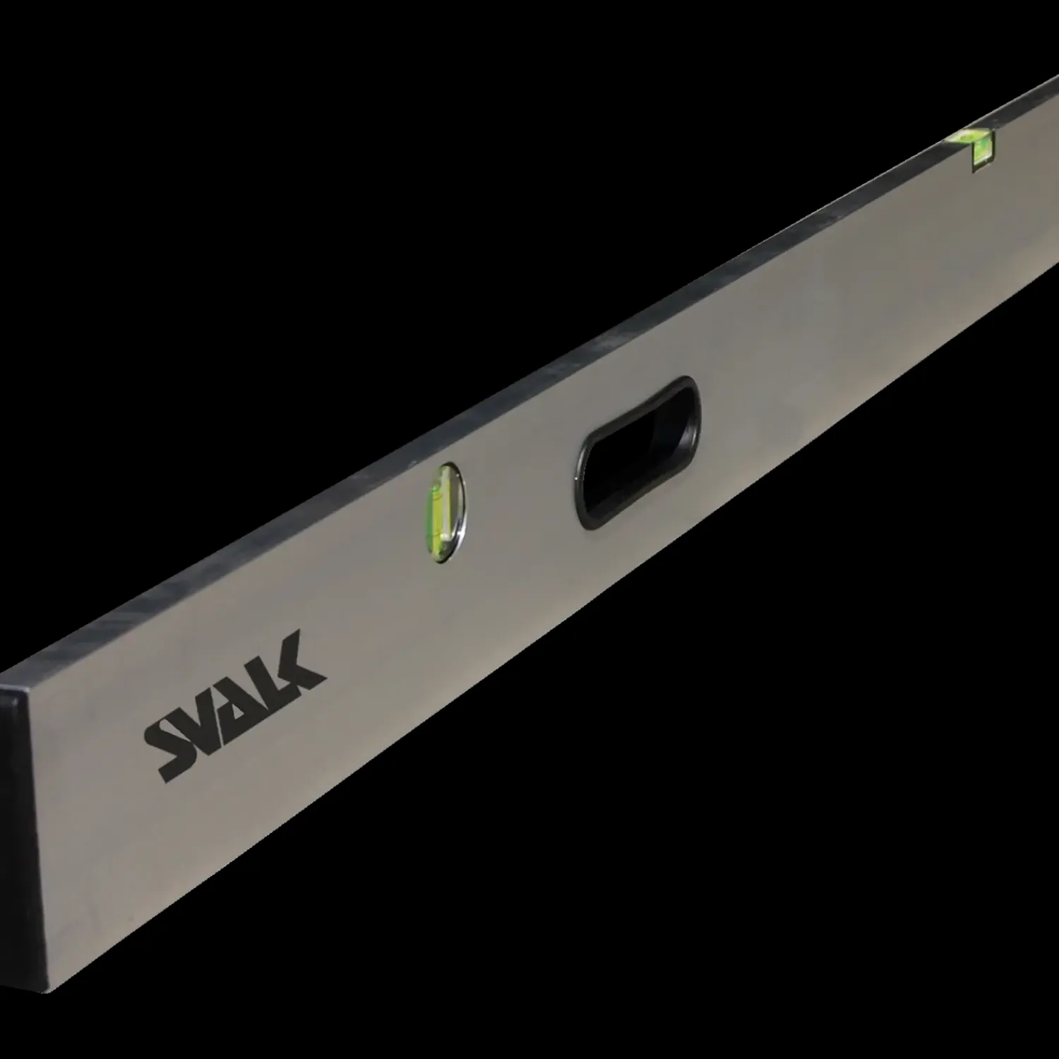 Brolæggerværktøj^Svalk retteskinne m/libelle 2 m