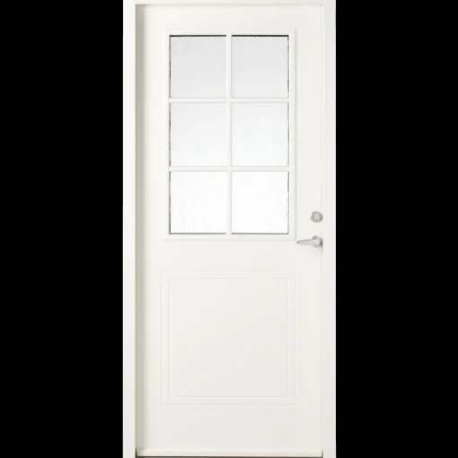 New Swedoor P-400 facadedør med glas 948x2115 mm venstrehængt hvid