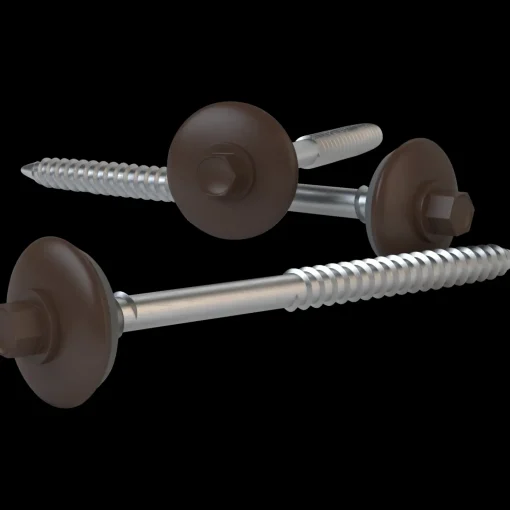 Bølgeplader|Tagskruer^Swisspearl 100 tagskrue m/EPDM skive 6x100 mm mokka 100 stk