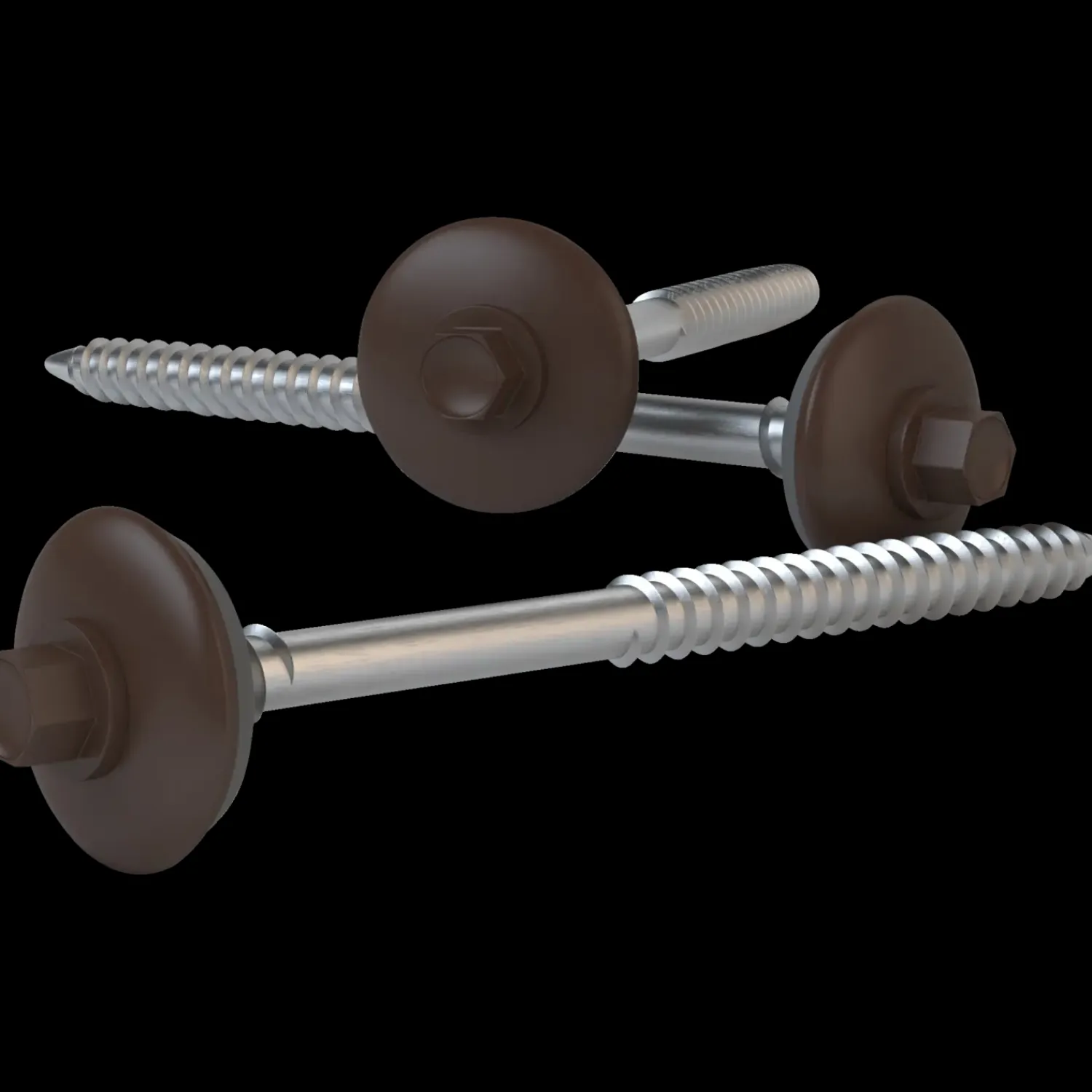 Bølgeplader|Tagskruer^Swisspearl 100 tagskrue m/EPDM skive 6x100 mm mokka 100 stk