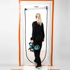 Rengøring Ifm. Maling^Tebco cover støvdør med U-lynlås 215x112 cm