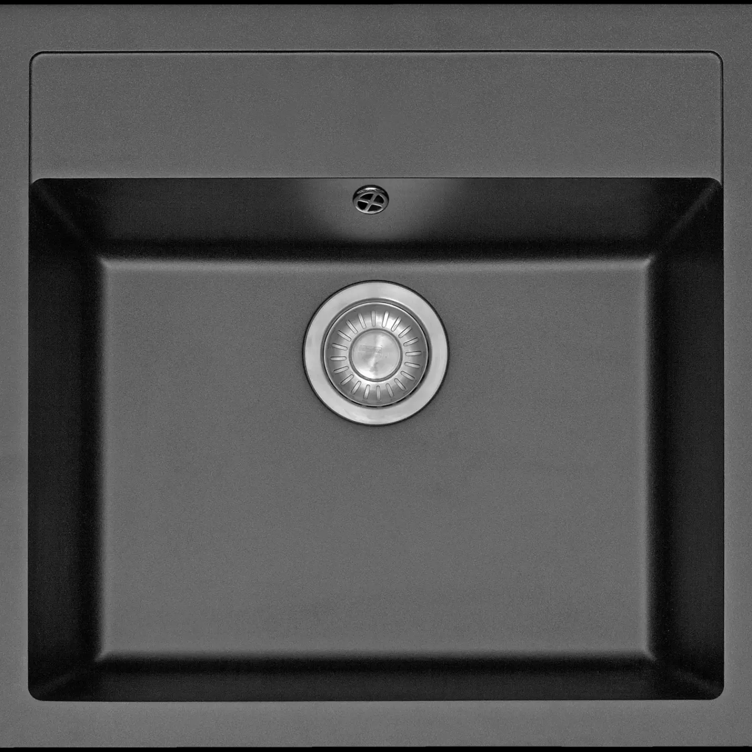 Discount Tectonite vask grafit metallic - 49x37 cm inkl. strainer og bagplade
