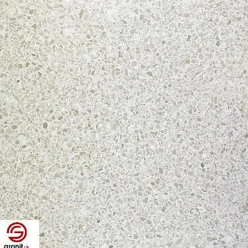 Granit.dk Terrazzofliser^Terrazzo flise miami slebet overflade uden fas 40x40x1,5 cm