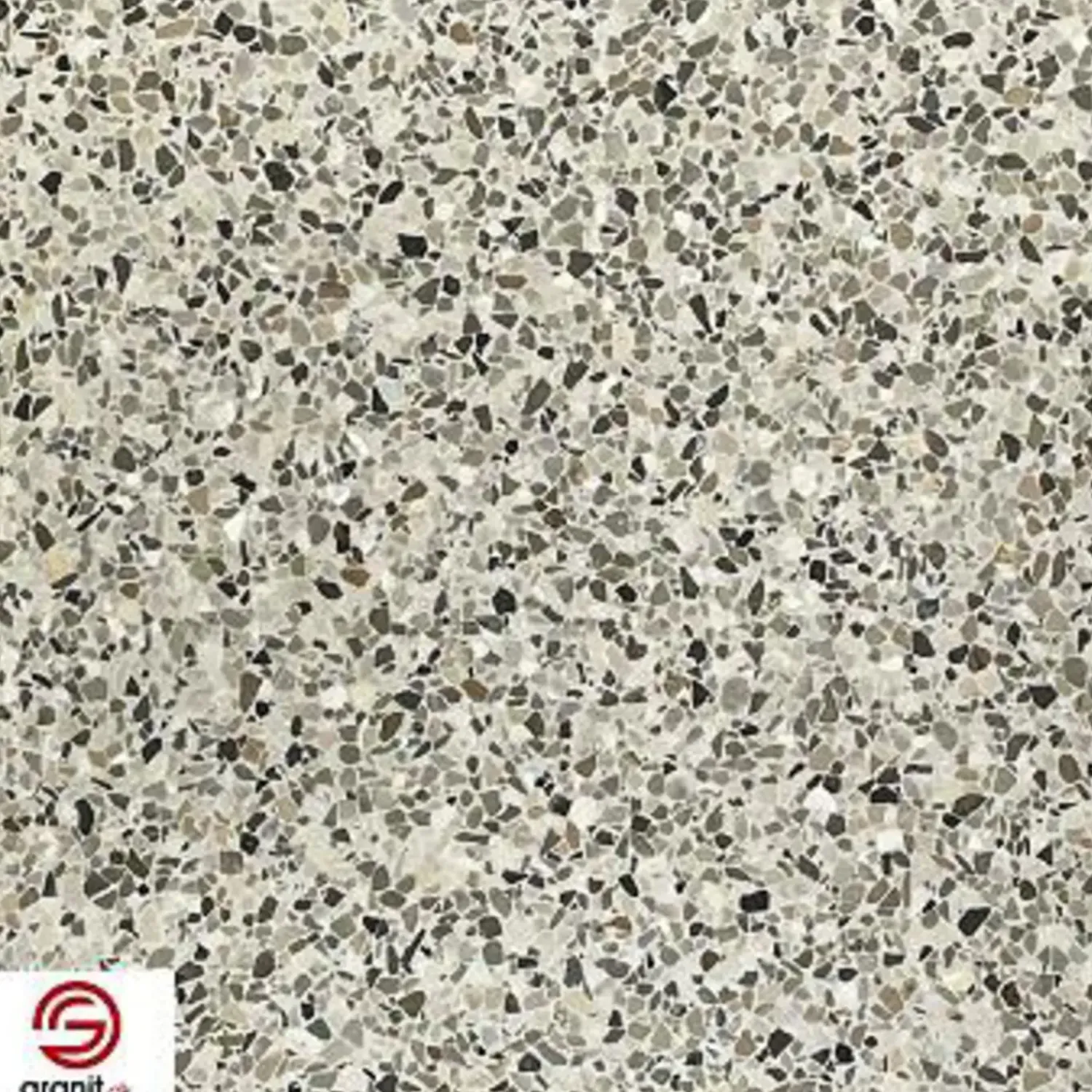 Granit.dk Gulv- Og Vægfliser^Terrazzo flise roma slebet overflade uden fas 40x40x1,5 cm