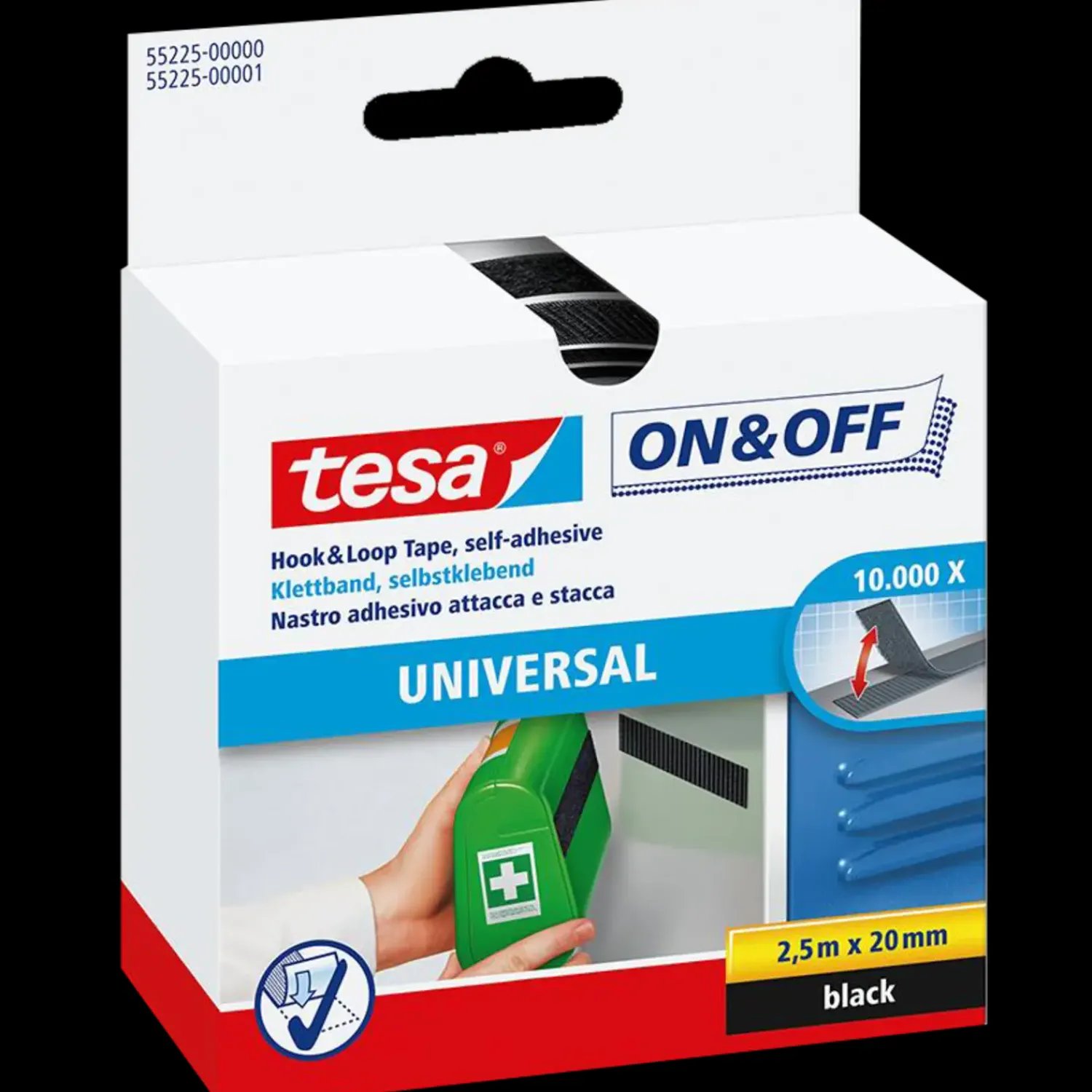 Tesa Tape Og Opmærkning^burretape sort 2,5m