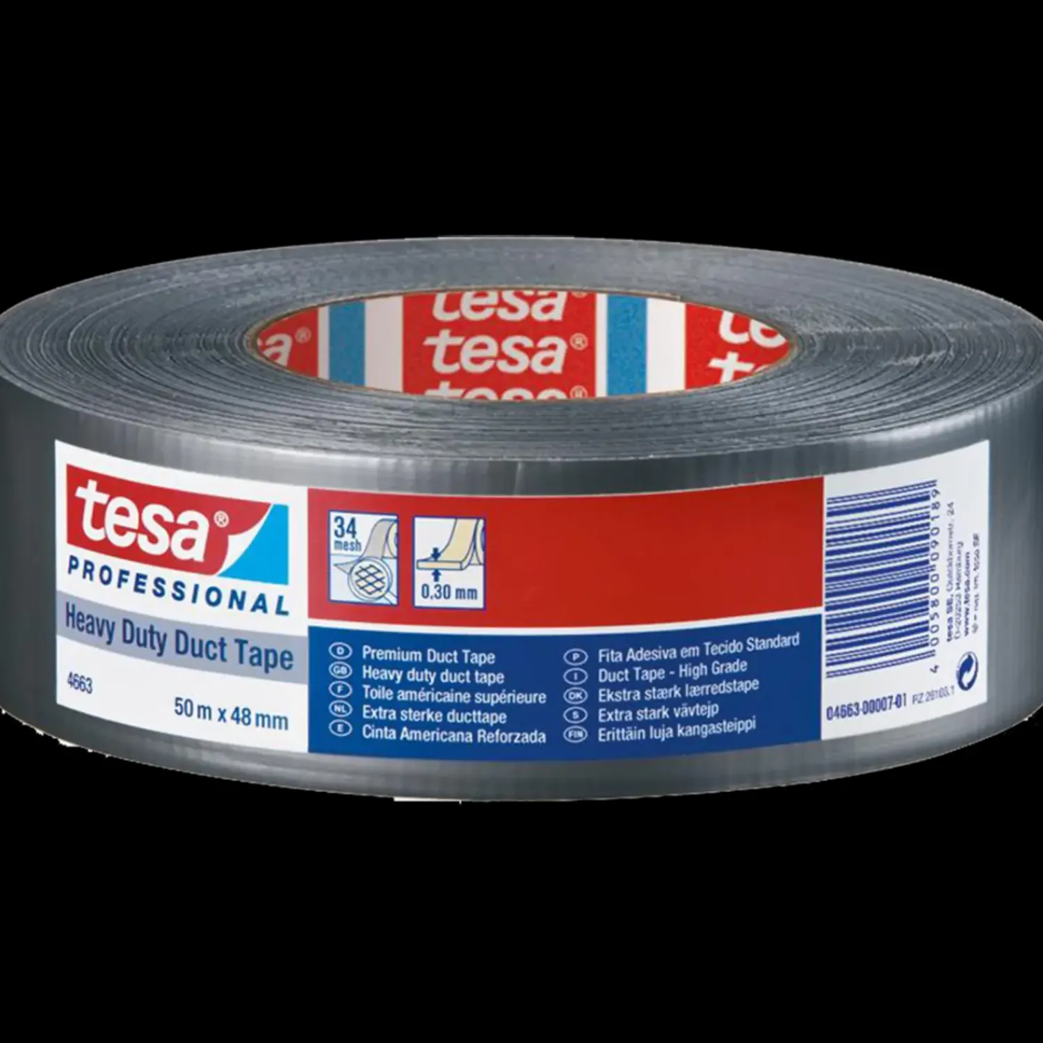 Online Tesa lærredstape sølv 50m x 48mm