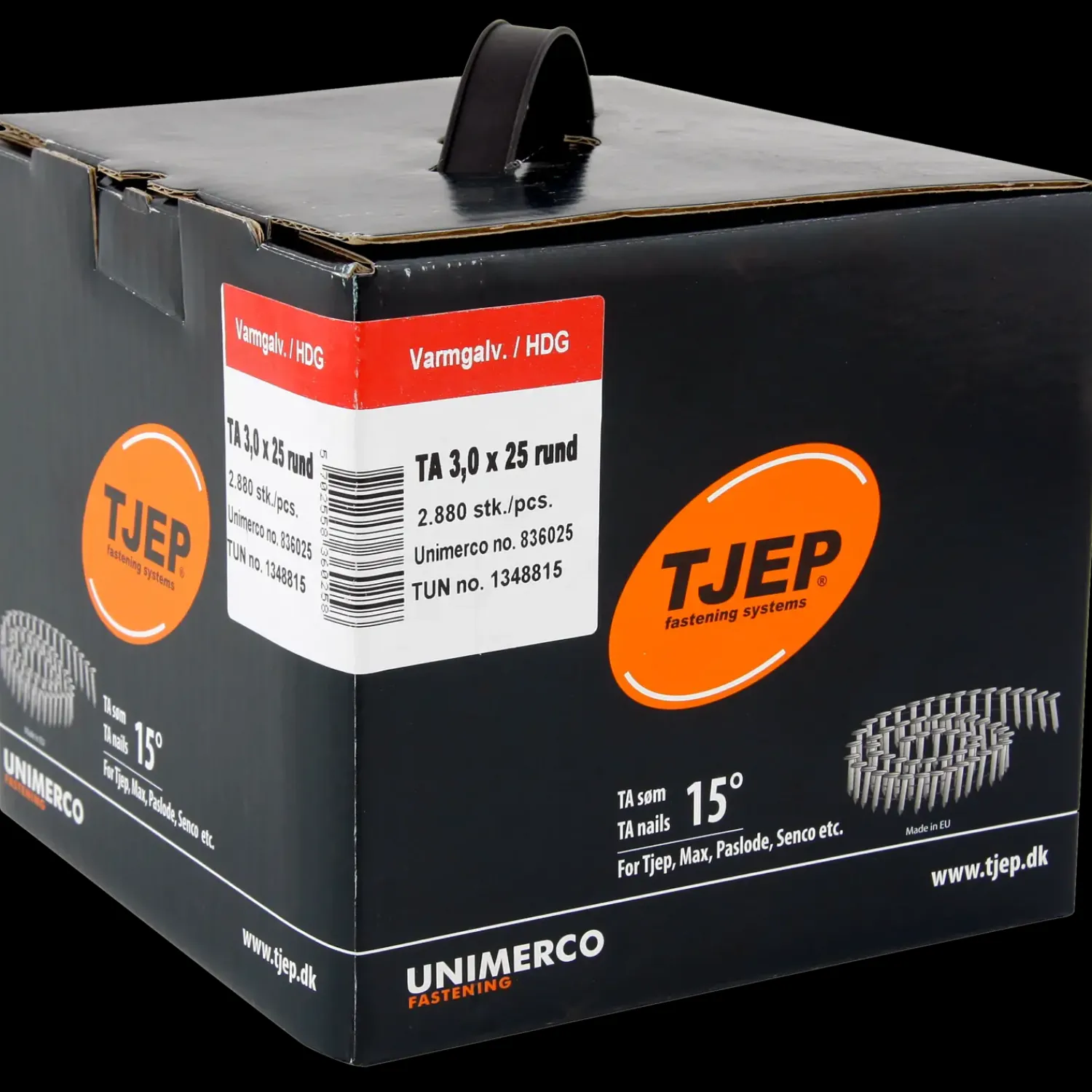 Best Tjep Tagpapsøm TA Ringsøm varmgalv. 3x25 mm 2.880 stk