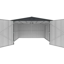 Outlet Torben redskabsskur 20,5 m², stål, mørkegrå