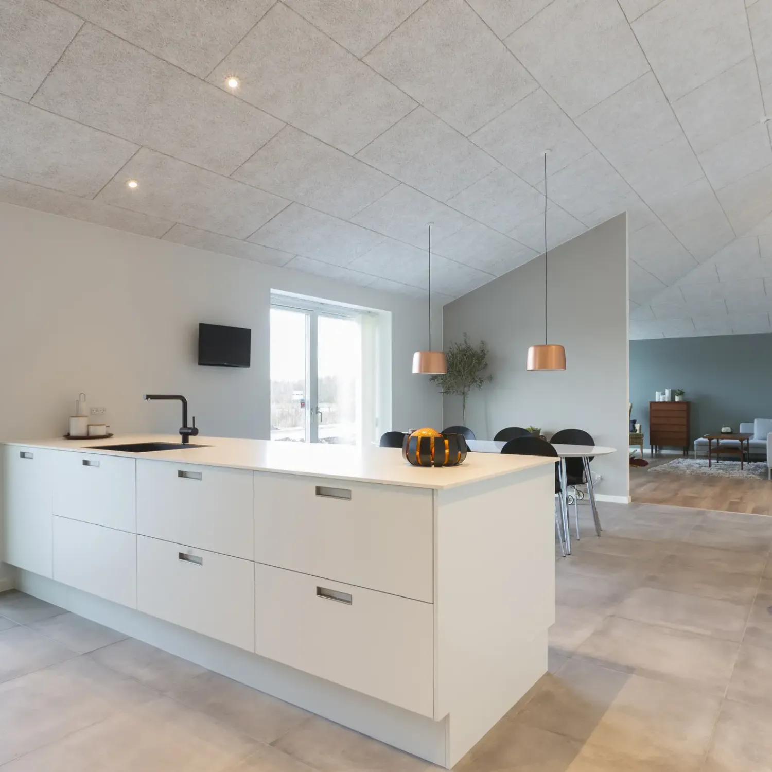 Troldtekt Loftbeklædning^loftsplader hvid extrem fin 25x600x1200 mm