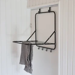 Tørrestativer^Tørrestativ til dør 4 m tørreplads sort